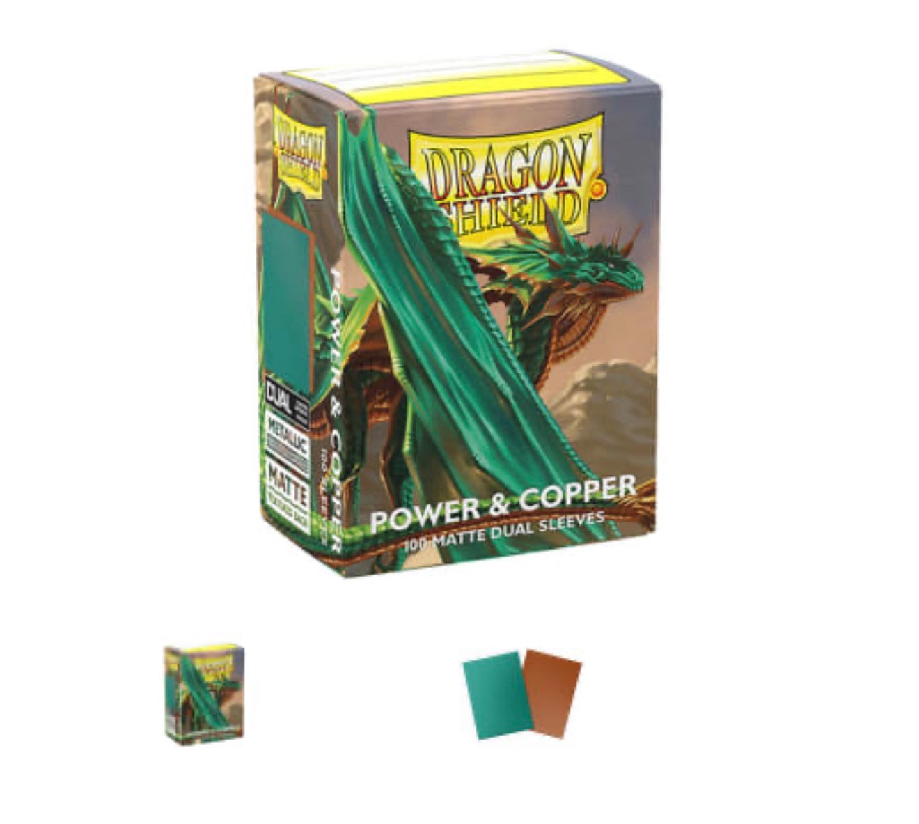 Dragon Shield Game Sleeves 100ct - Matte Dual Pomegranate & Gold Standard