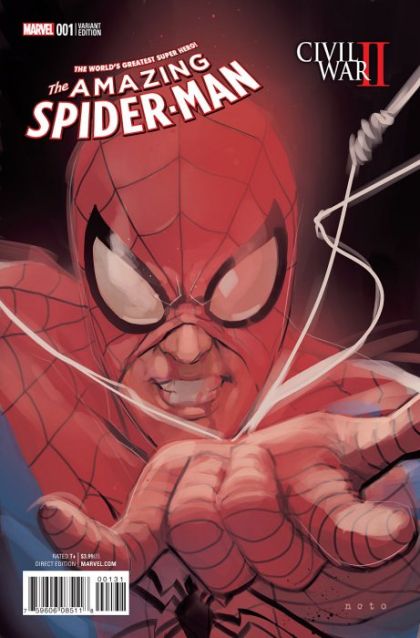 Civil War II: Amazing Spider-Man #1C (Phil Noto Incentive Character Variant Cover) Cover