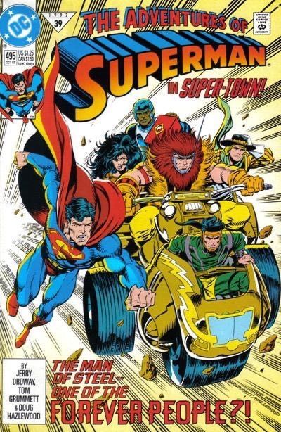 The Adventures of Superman, Vol. 1 #495A (Direct Edition) Cover
