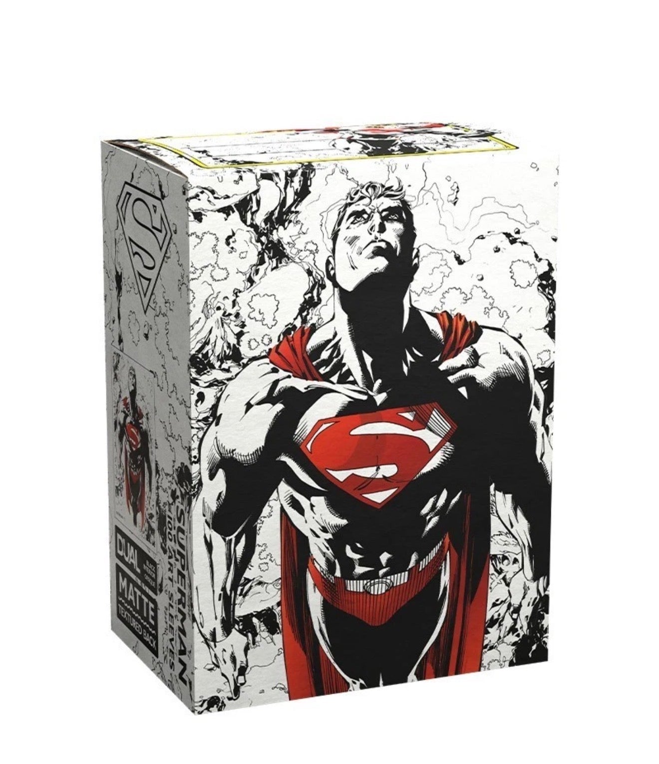 Dragon Shield Sleeves: Standard Matte Dual Art Superman - Red and White 100CT