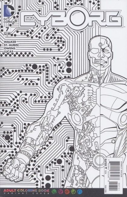 Cyborg, Vol. 1 #7B (Derec Donovan Adult Coloring Book Variant) Cover