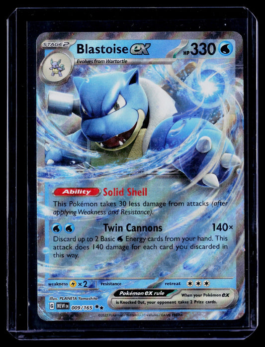 Blastoise ex Holo Double Rare SV: Scarlet & Violet 151 009/165 NM