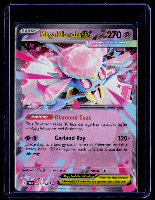 Mega Diancie ex Holo Double Rare ME02: Phantasmal Flames 041/094 NM
