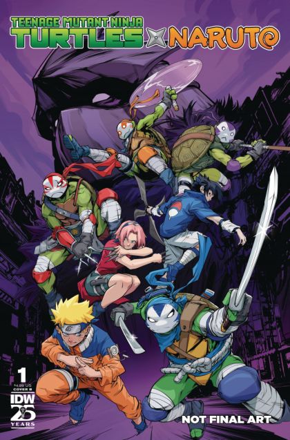 Teenage Mutant Ninja Turtles x Naruto #1B (Hendry Prasetya Variant) Cover