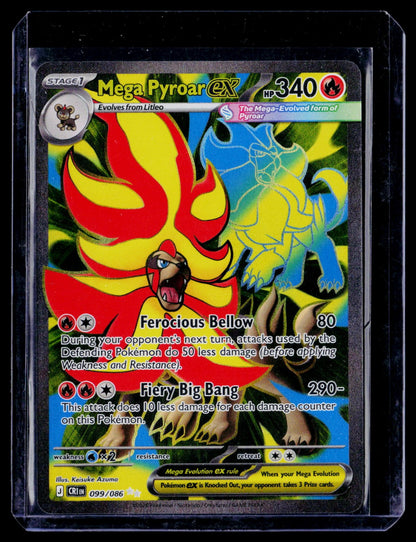 Mega Pyroar ex Holo Ultra Rare ME04: Chaos Rising 099/086 NM