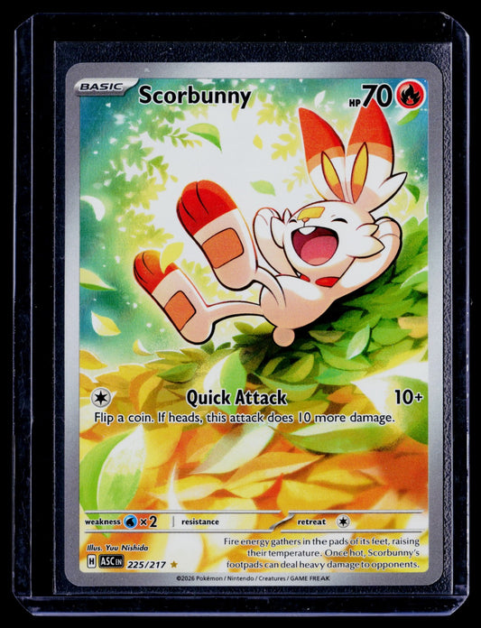 Scorbunny Holo Illustration Rare ME: Ascended Heroes 225/217 NM