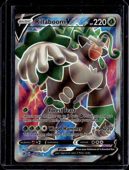 SWSH02: Rebel Clash #175/192 Rillaboom V (Full Art)