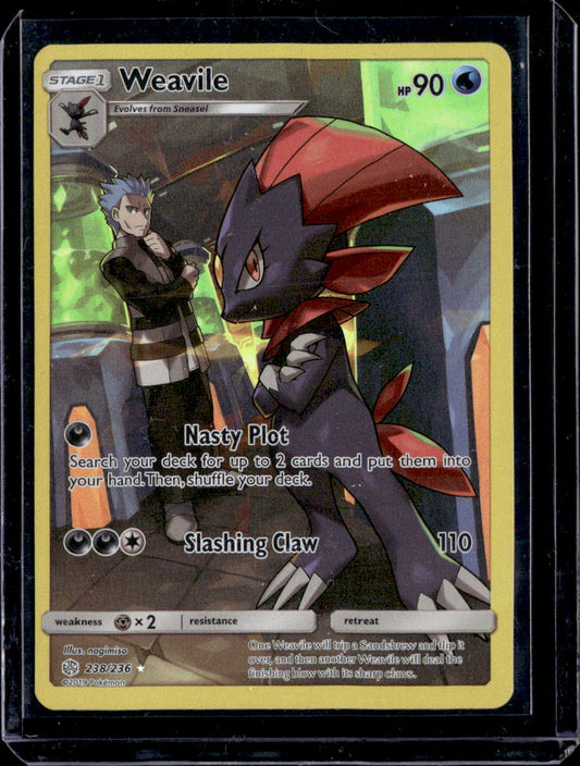 SM - Cosmic Eclipse #238/236 Weavile (Secret)