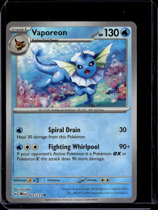 SV: Prismatic Evolutions #022/131 Vaporeon (Master Ball Pattern)