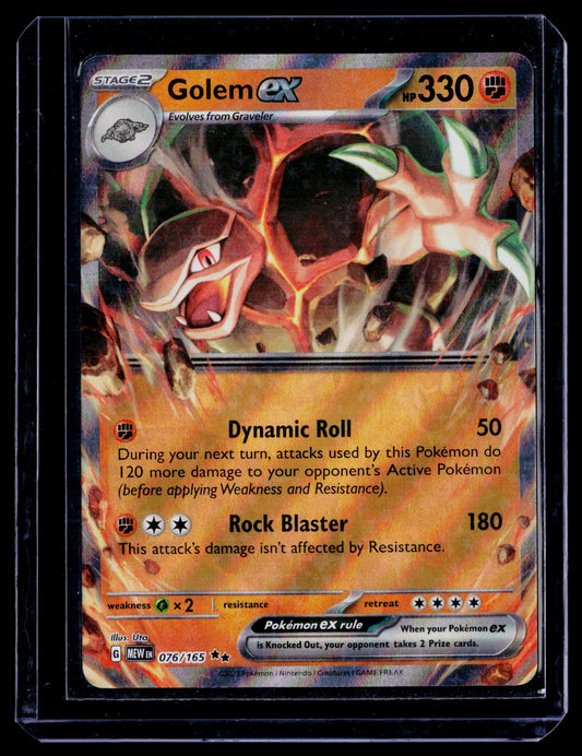 Golem ex Holo Double Rare SV: Scarlet & Violet 151 076/165 NM