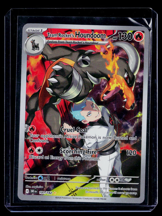 Team Rocket's Houndoom Holo Illustration Rare SV10: Destined Rivals 191/182 NM