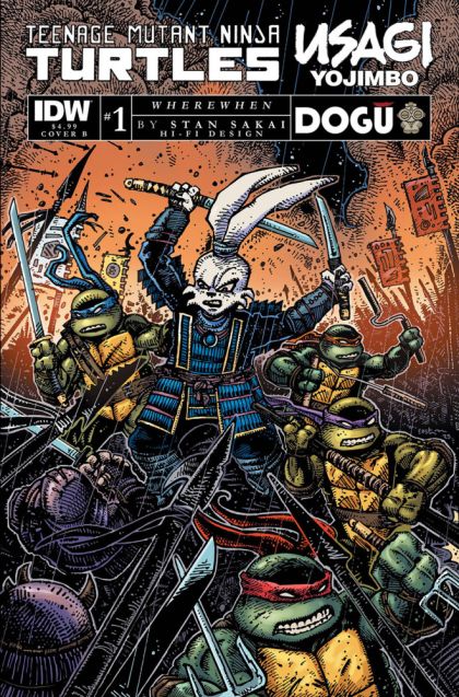 Teenage Mutant Ninja Turtles / Usagi Yojimbo: WhereWhen #1B (Kevin Eastman Variant) Cover