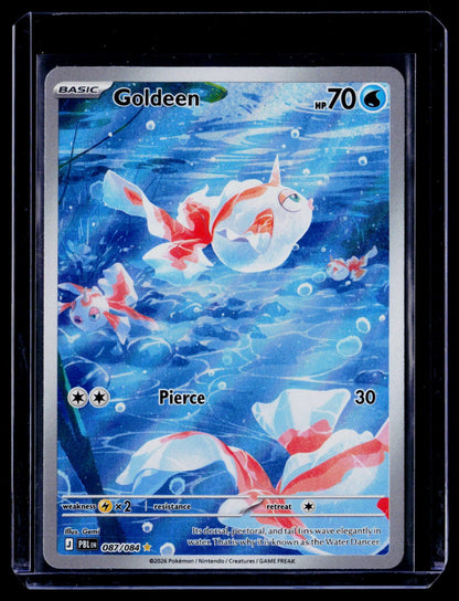 Goldeen Holo Illustration Rare ME05: Pitch Black 087/084 NM