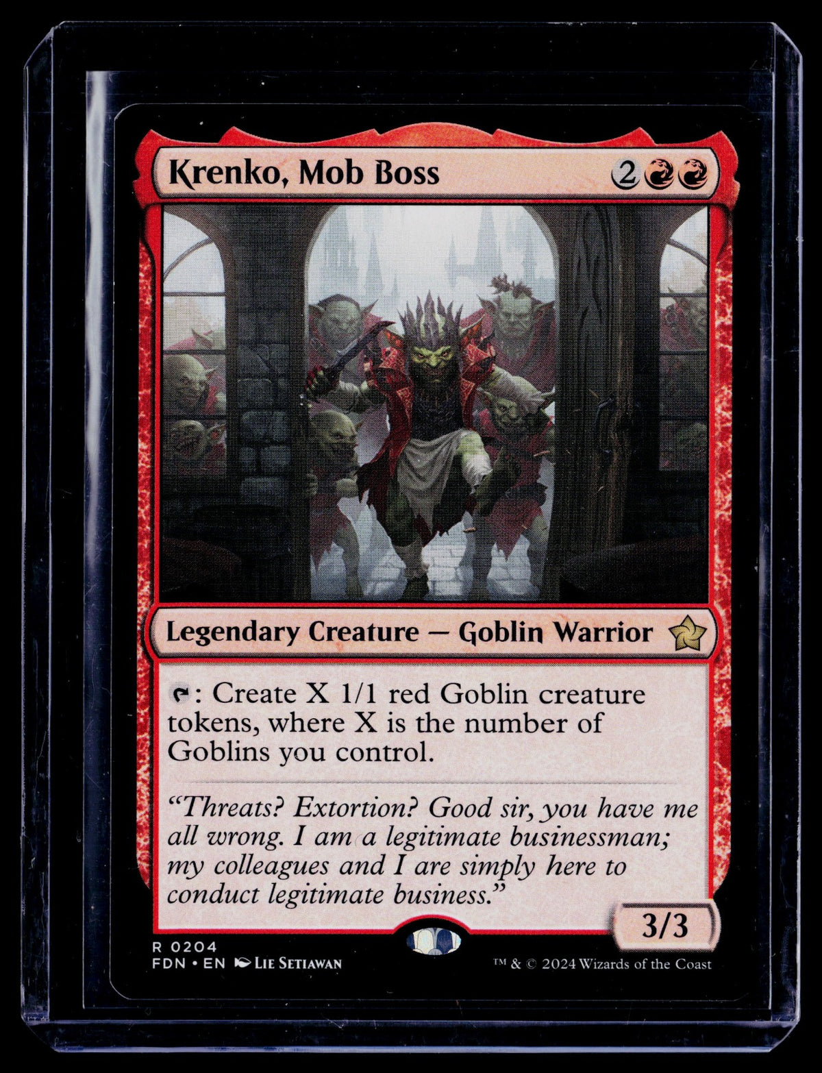 Krenko, Mob Boss R Foundations 204 NM