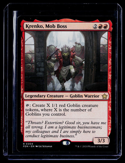 Krenko, Mob Boss R Foundations 204 NM