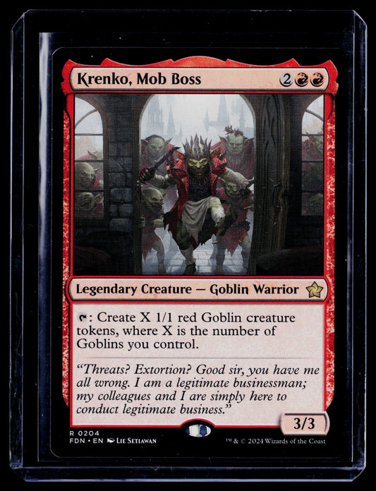 Krenko, Mob Boss R Foundations 204 NM