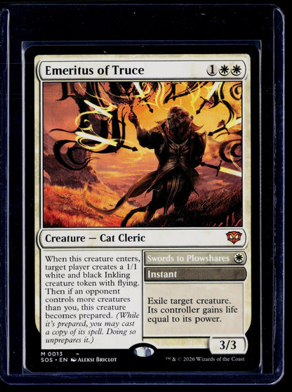 Emeritus of Truce M Secrets of Strixhaven 13 NM