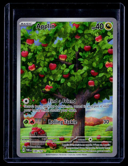 Applin Holo Illustration Rare SV06: Twilight Masquerade 185/167 NM