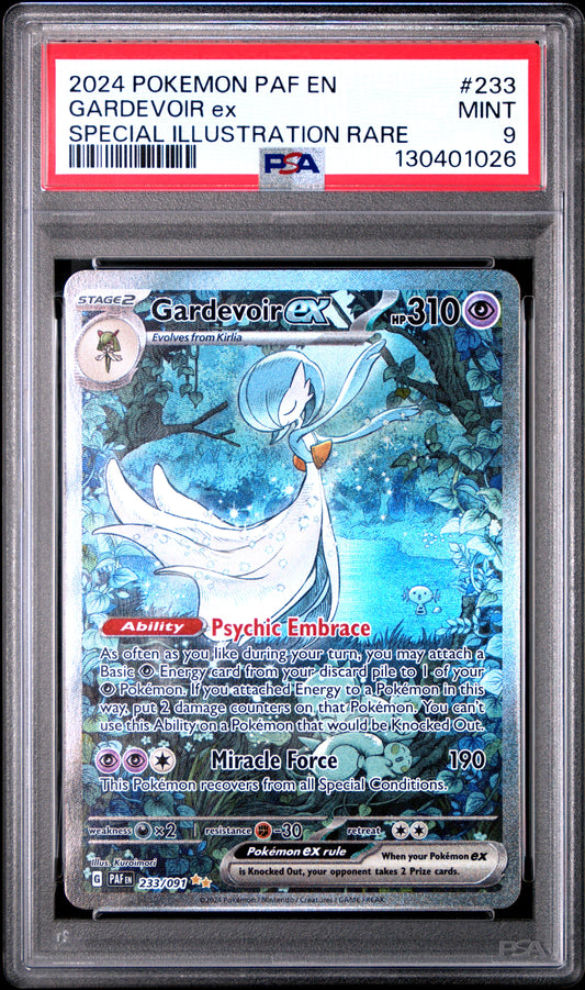 2024 Pokemon Paf En-Paldean Fates #233 Gardevoir Ex Special Illustration Rare PSA 9