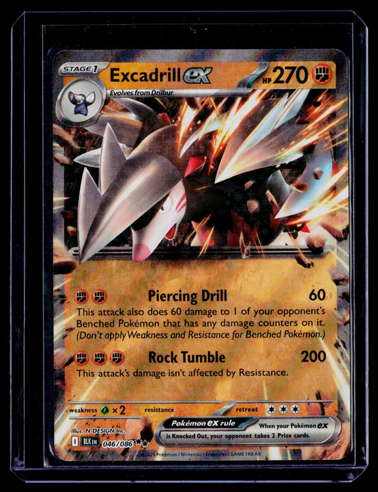 Excadrill ex Holo Double Rare SV: Black Bolt 046/086 NM