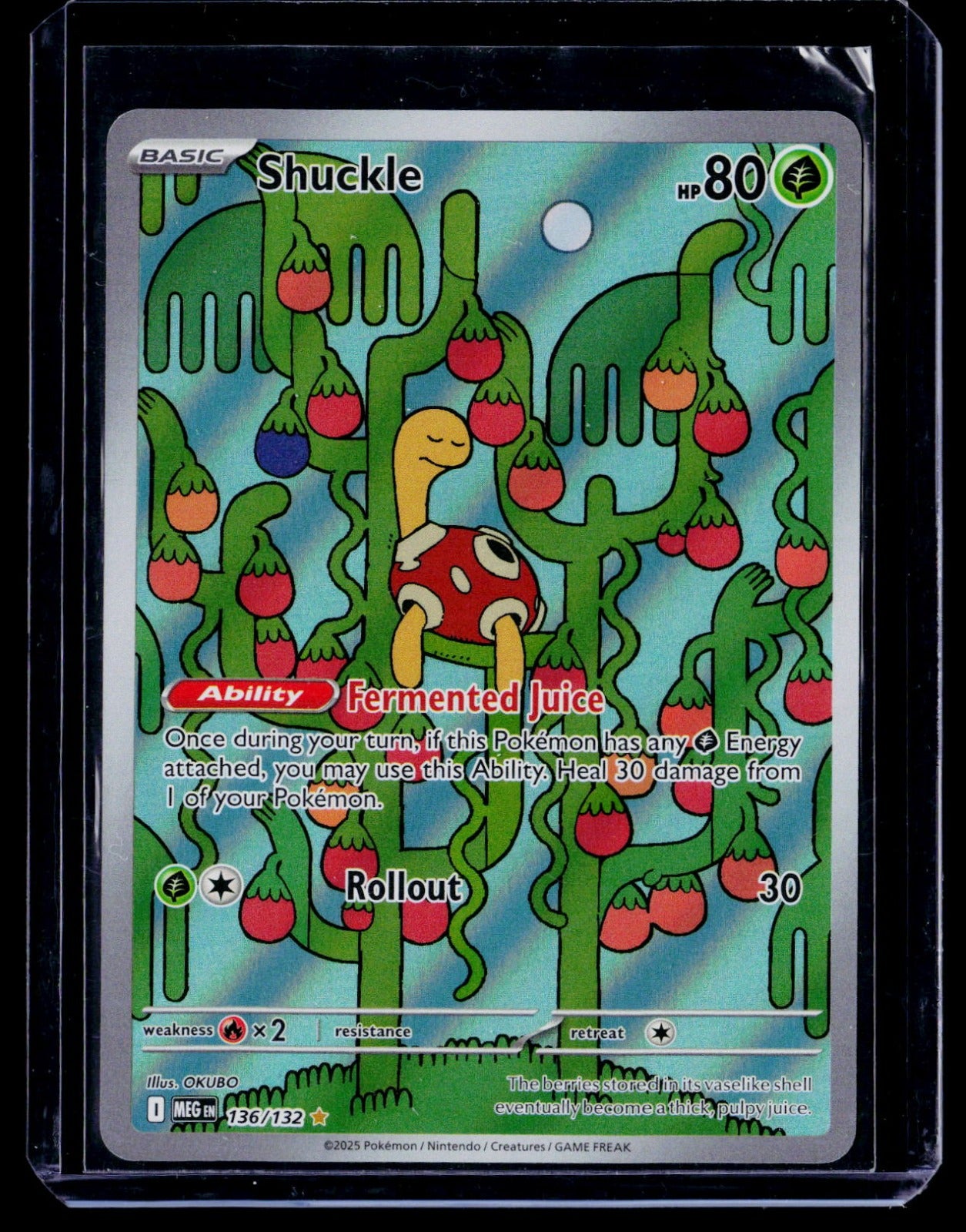 Shuckle Holo Illustration Rare ME01: Mega Evolution 136/132 NM