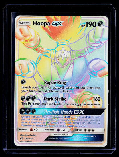 Hoopa GX Secret Holo Secret Rare SM - Team Up 187/181 NM