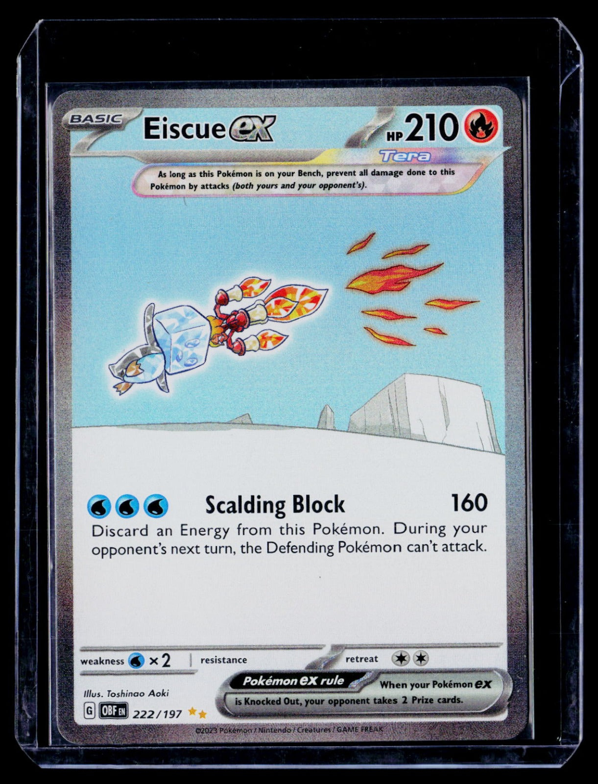 Eiscue ex 222 197 Holo Special Illustration Rare: Obsidian Flames 222/197