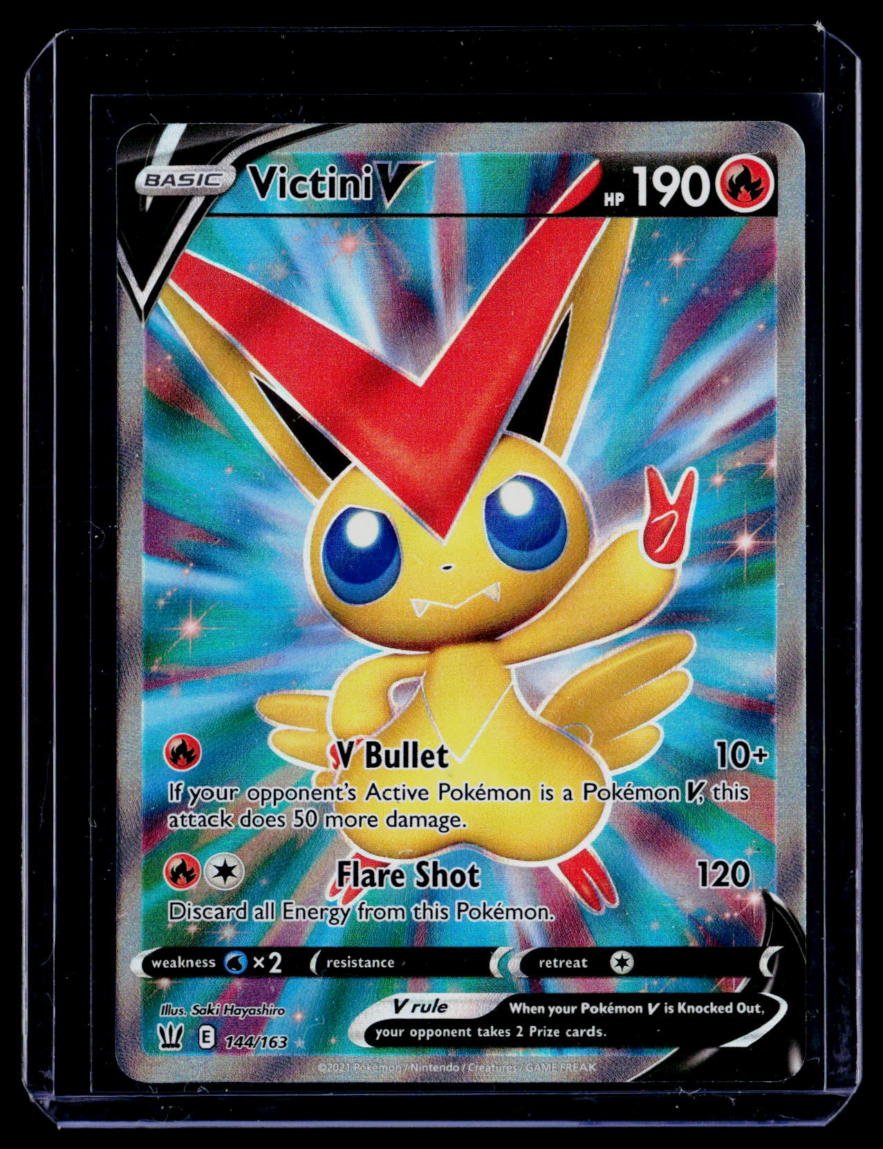 SWSH05: Battle Styles #144/163 Victini V (Full Art)