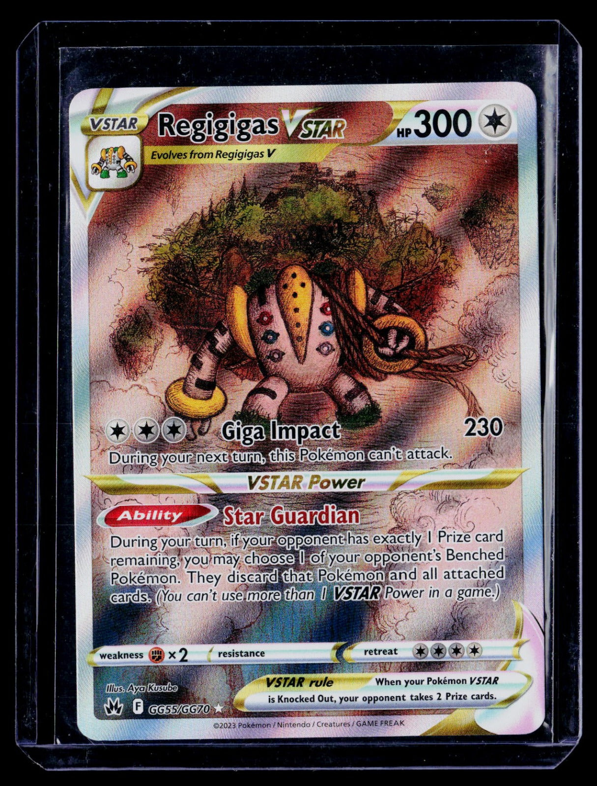 Regigigas VSTAR Holo Ultra Rare Crown Zenith: Galarian Gallery GG55/GG70 NM