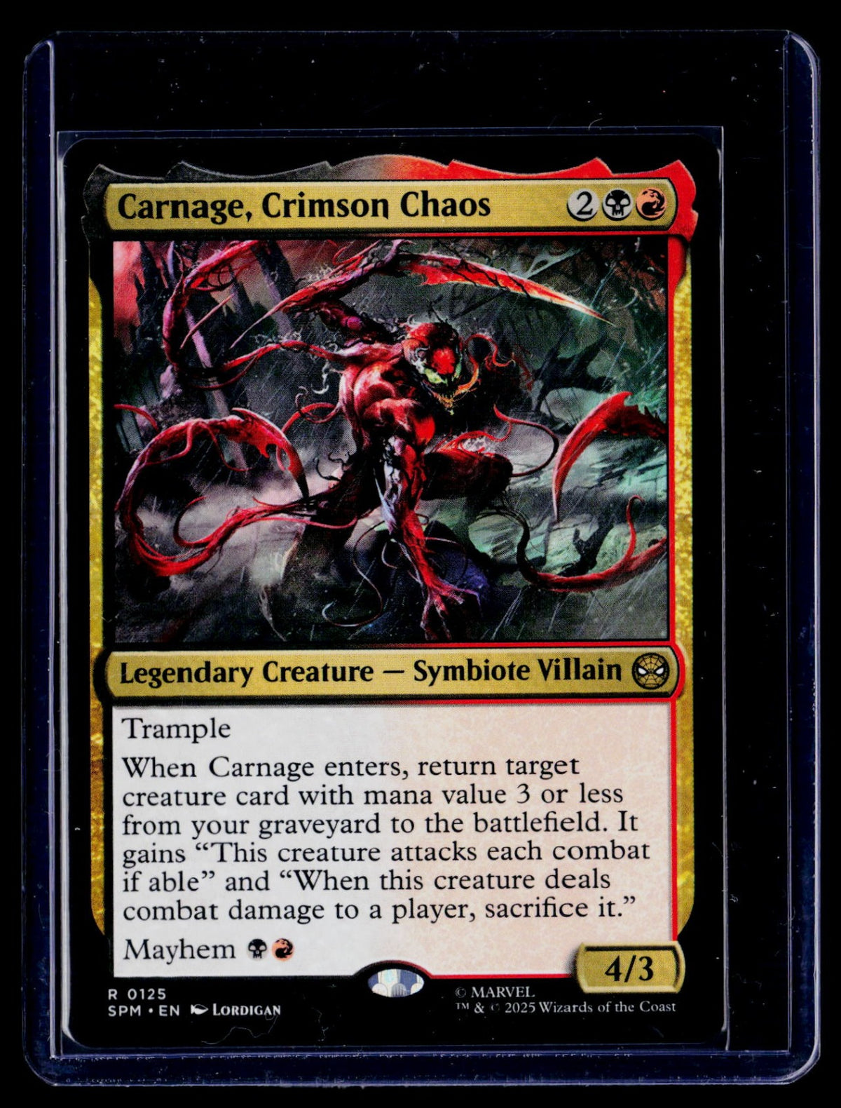 Carnage, Crimson Chaos R Marvel's Spider-Man 125 NM