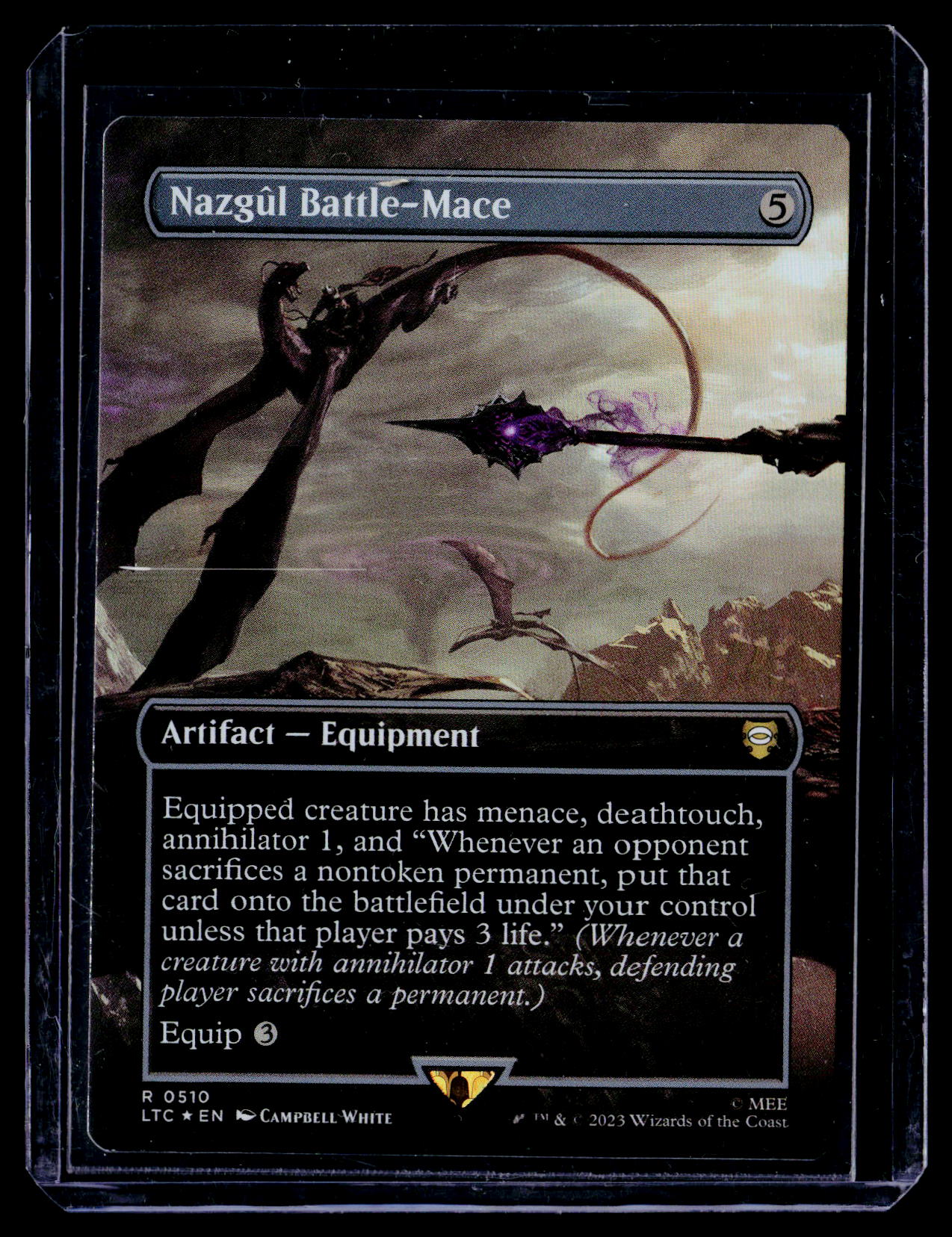 Commander: The Lord of#554 Nazgul Battle-Mace (Borderless) (Surge Foil)
