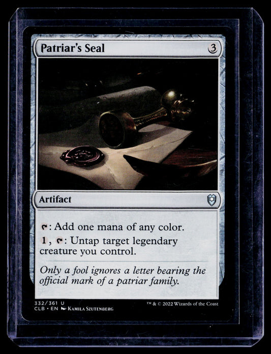 Commander Legends: Battle for Baldur's Gate #332 Patriar's Seal