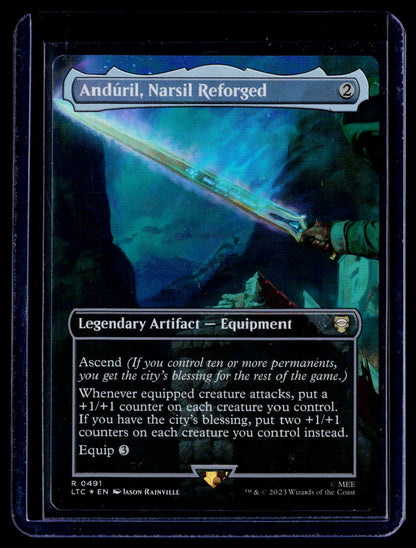 Commander: The Lord#535 Anduril, Narsil Reforged (Borderless) (Surge Foil)