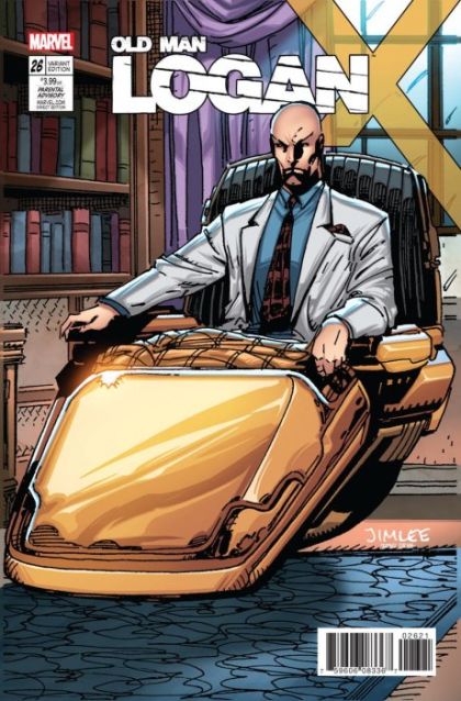 Old Man Logan, Vol. 2 #26B (Jim Lee X-Men Trading Card Variant) Cover