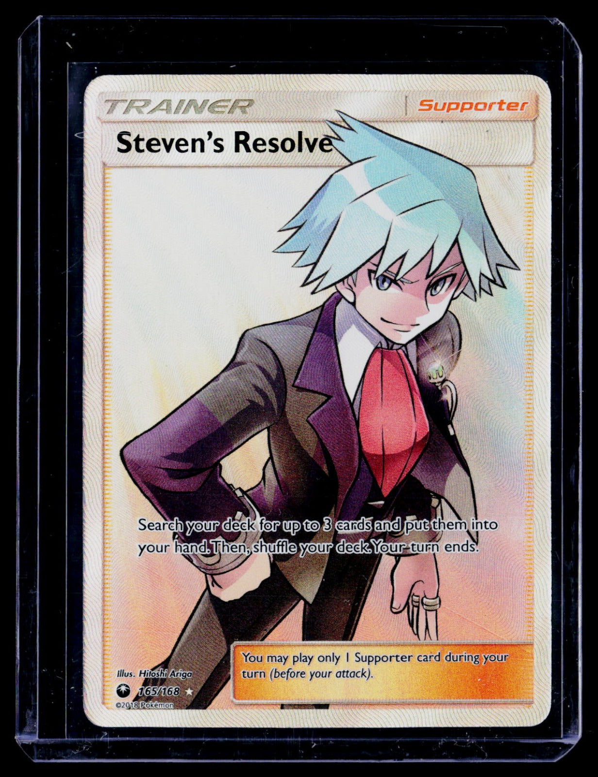 Steven's Resolve (Full Art) Holo Ultra Rare SM - Celestial Storm 165/168 NM
