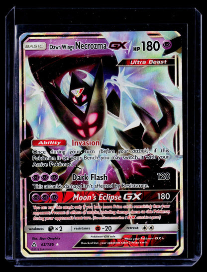 Dawn Wings Necrozma GX Holo Ultra Rare SM - Ultra Prism 63/156 NM
