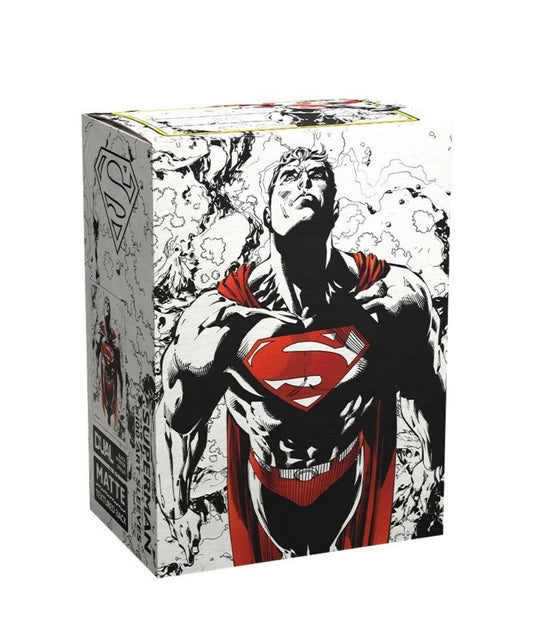 Dragon Shield Sleeves: Standard Matte Dual Art Superman - Red and White 100CT