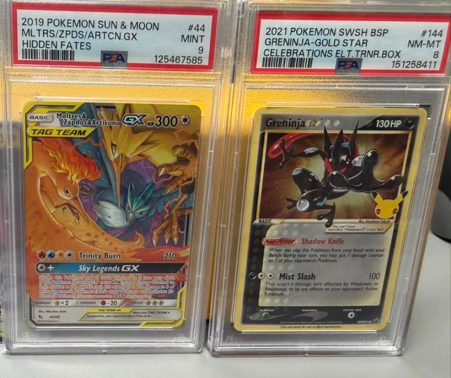 Articuno/moltres/zapdos psa 9 greninja psa 8