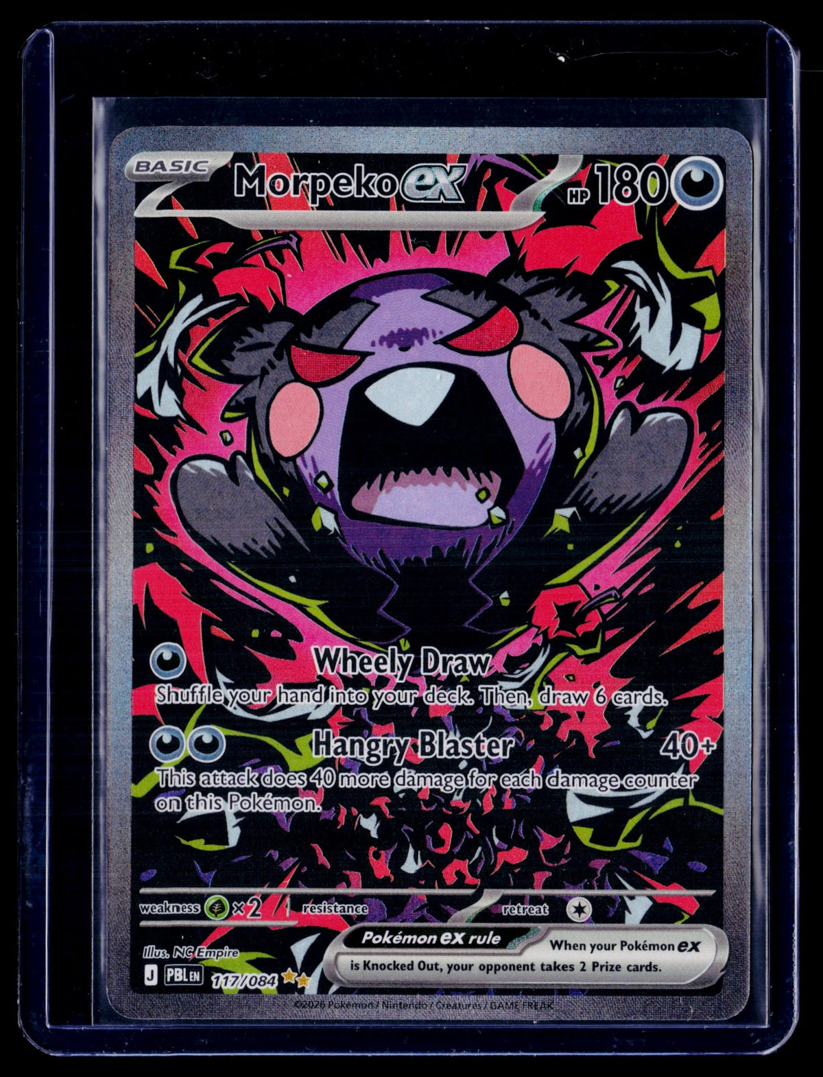 Morpeko ex Special Illustration Rare ME05: Pitch Black 117/084 NM