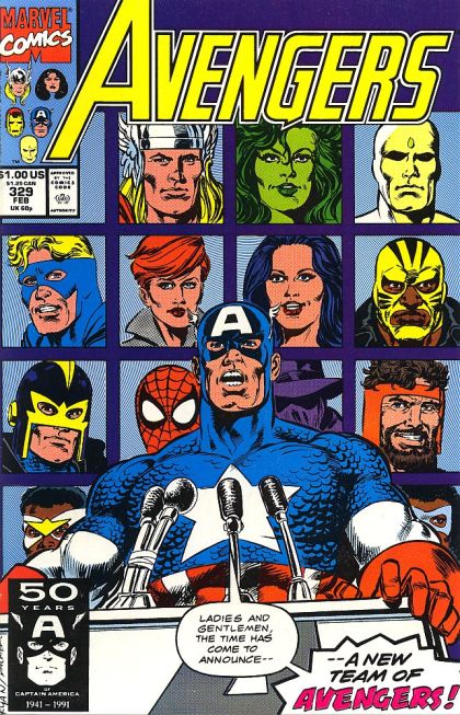 The Avengers, Vol. 1 #329A (Direct Edition) Cover
