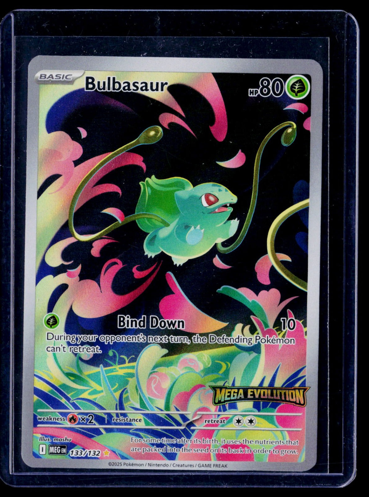 Bulbasaur 133 132 Holo Illustration Rare ME01: Mega Evolution 133/132 NM