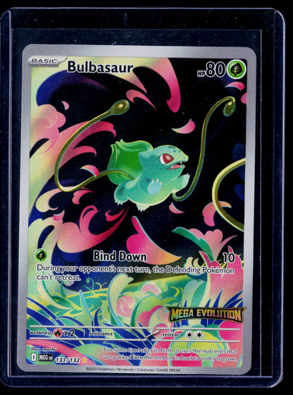 Bulbasaur 133 132 Holo Illustration Rare ME01: Mega Evolution 133/132 NM