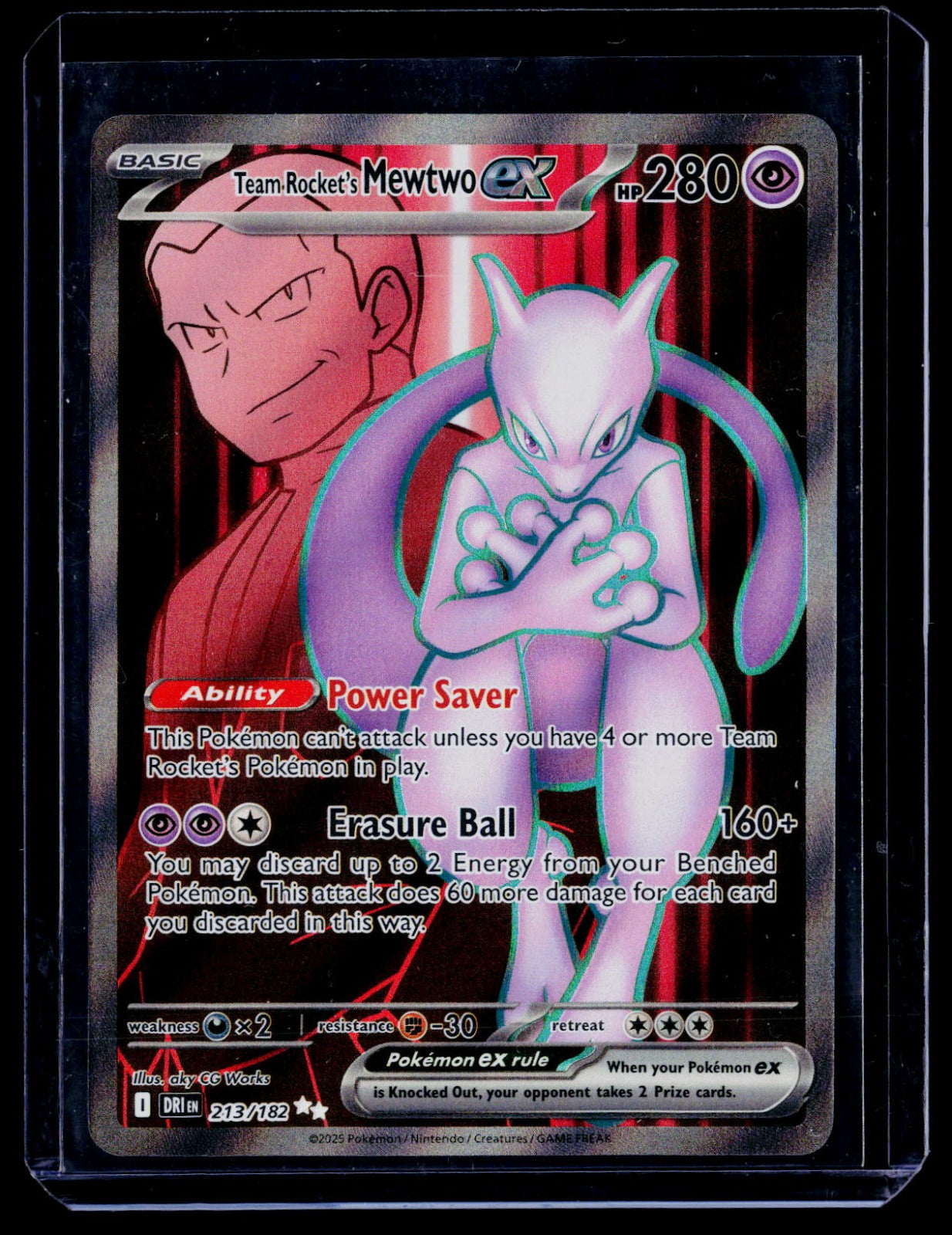 Team Rockets Mewtwo ex 213 182 Holo Ultra Rare SV10: Destined Rivals 213/182 NM