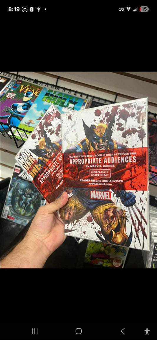 Wolverine and Street Fighter kirkham damaged variant set 1 of each