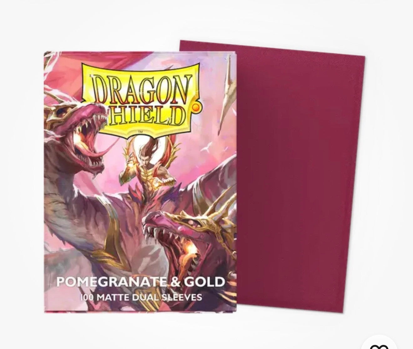 Dragon Shield Game Sleeves 100ct - Matte Dual Pomegranate & Gold Standard
