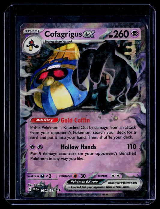 Cofagrigus ex Holo Double Rare SV04: Paradox Rift 076/182 NM