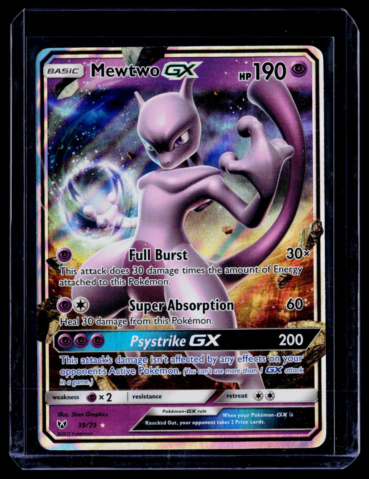 Mewtwo GX Holo Ultra Rare Shining Legends 39/73 NM