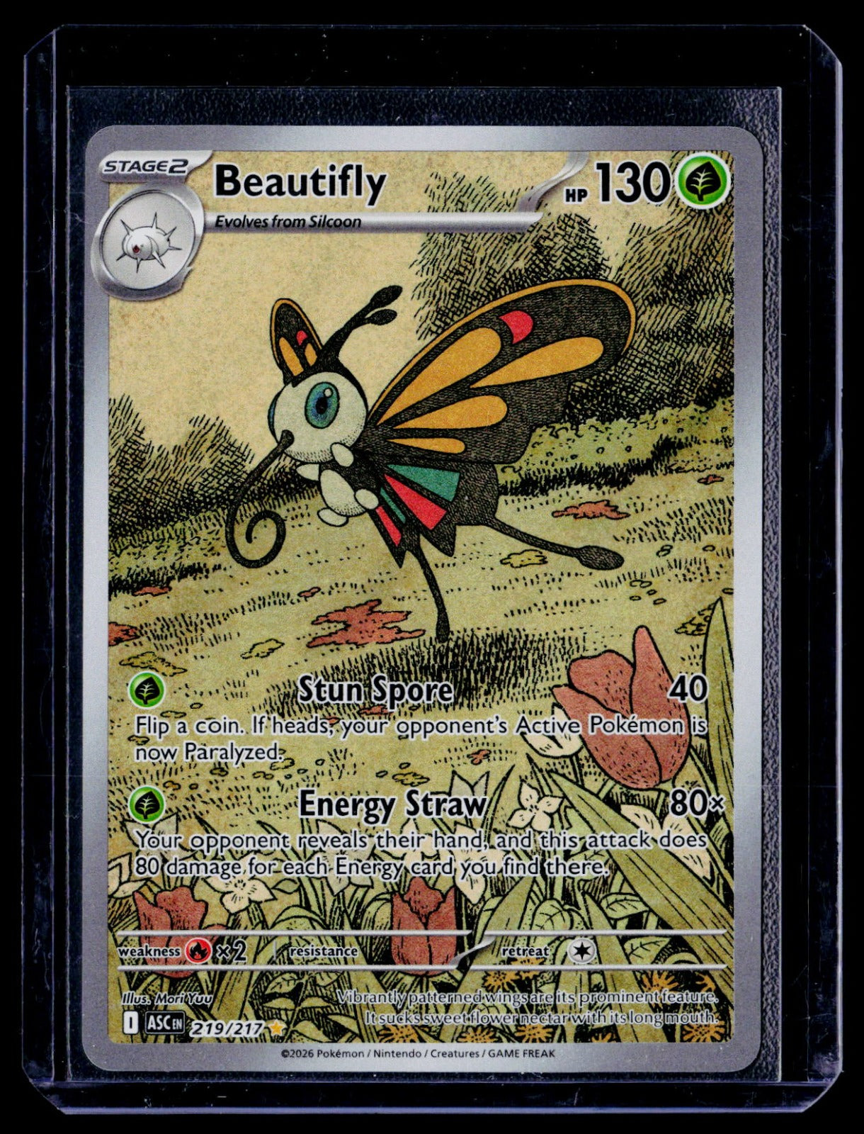 Beautifly Holo Illustration Rare ME: Ascended Heroes 219/217 NM
