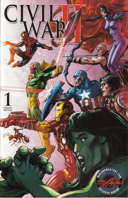 Civil War II #1Z (Neal Adams Exclusive Wraparound Variant) Cover