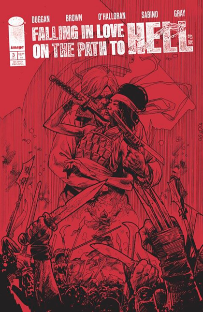 Falling In Love On The Path To Hell #3B (2nd Printing Garry Brown) Cover